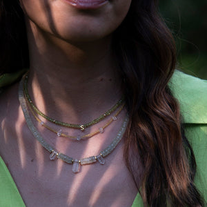 Perinite Crystal Trio Necklace; the healing stone