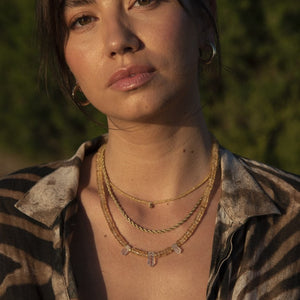 Citrine Crystal Trio Necklace; the sunshine stone