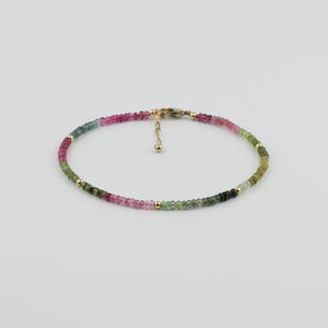 Rainbow Tourmaline Anklet